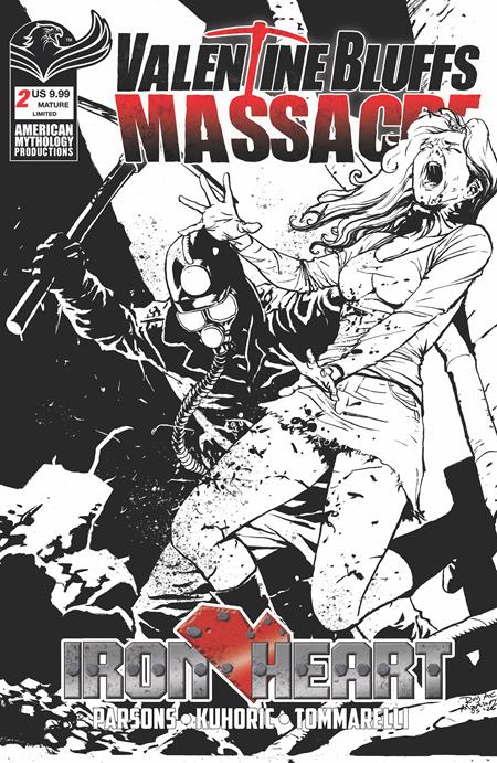 10/28/2026 VALENTINE BLUFFS MASSACRE IRON HEART #2 (OF 2) CVR D ROY ALLAN MARTINEZ LIMITED B&W VAR (MR) PRANA PUBLISHERS