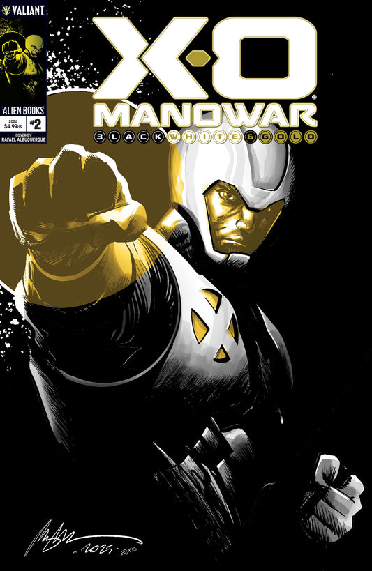 12/09/2026 X-O Manowar: Black, White & Gold #2 Cover A (Albuquerque) IDW PUBLISHING