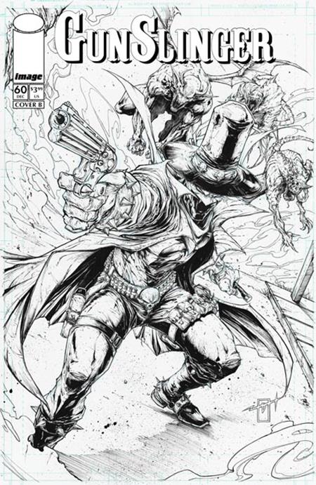 11/18/2026 GUNSLINGER SPAWN #60 CVR B JONATHAN URIBE B&W VAR IMAGE COMICS