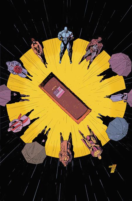 11/25/2026 JUSTICE LEAGUE UNLIMITED #25 CVR F CLAY MANN WATCHMEN 40TH ANNIVERSARY CARD STOCK VAR DC COMICS
