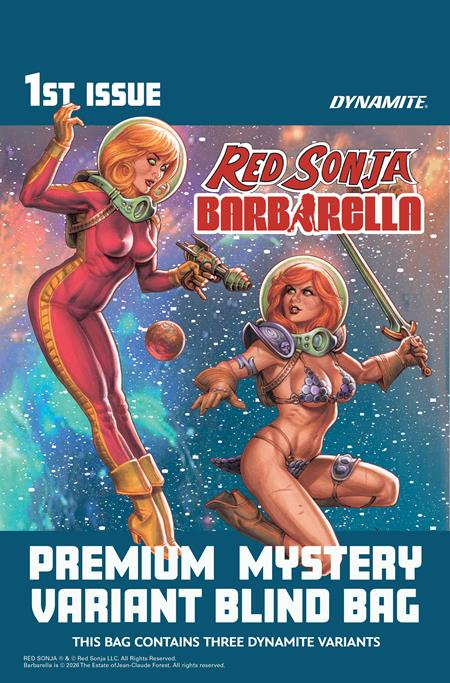11/04/2026 RED SONJA BARBARELLA #1 CVR K PREMIUM MYSTERY BLIND BAG VAR DYNAMITE ENTERTAINMENT