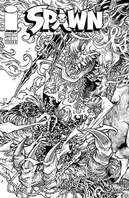 11/25/2026 SPAWN #381 CVR B HARVEY TOLIBAO B&W VAR IMAGE COMICS