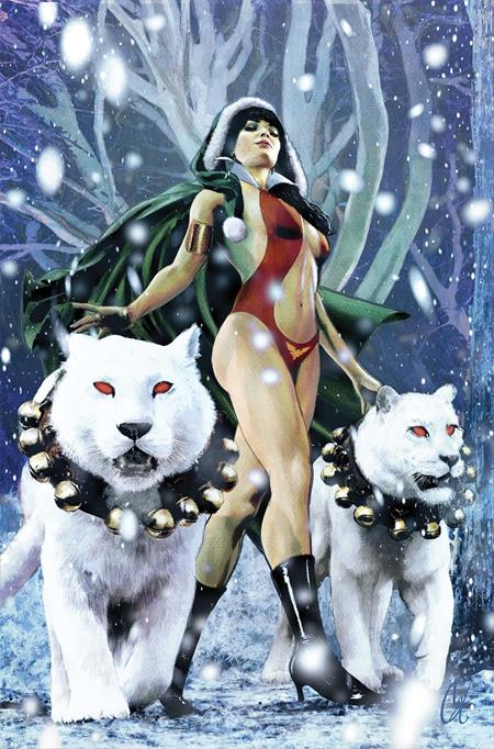 12/23/2026 VAMPIRELLA HELLIDAY SPECIAL 2026 #1 (ONE SHOT) CVR E CAT STAGGS METAL PREMIUM VAR DYNAMITE ENTERTAINMENT