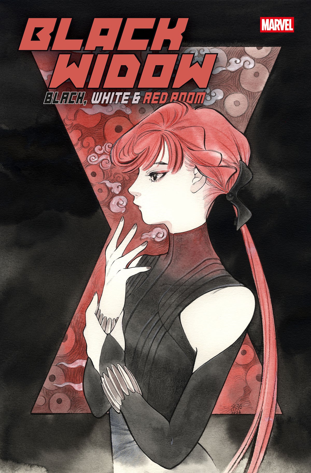 01/20/2027 BLACK WIDOW: BLACK, WHITE & RED ROOM #2 COVER B PEACH MOMOKO RED ROOM VARIANT MARVEL