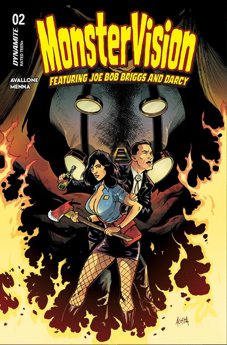 01/27/2027 MONSTERVISION FEATURING JOE BOB BRIGGS AND DARCY #2 CVR A DAVE ACOSTA DYNAMITE ENTERTAINMENT