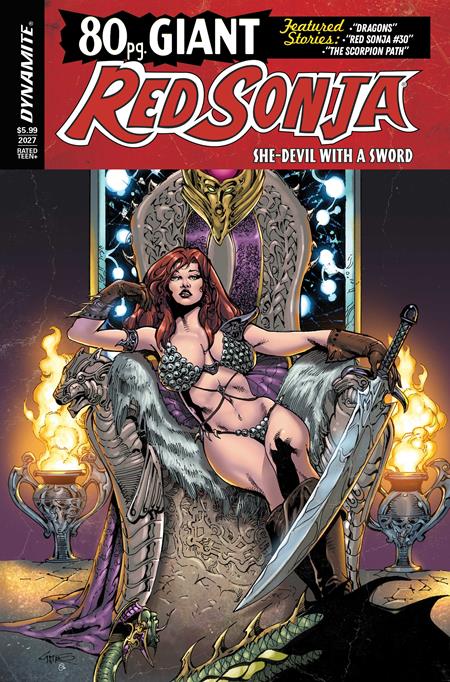 01/13/2027 RED SONJA 80 PAGE GIANT #1 (ONE SHOT) CVR A ROBERTO CASTRO DYNAMITE ENTERTAINMENT