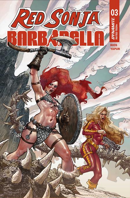 01/06/2027 RED SONJA BARBARELLA #3 CVR C DIEGO YAPUR VAR DYNAMITE ENTERTAINMENT
