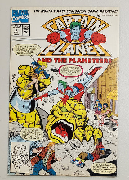 CAPTAIN PLANET #4 FANTASTIC FOUR HOMAGE 1992 Captain Planet DC COMICS