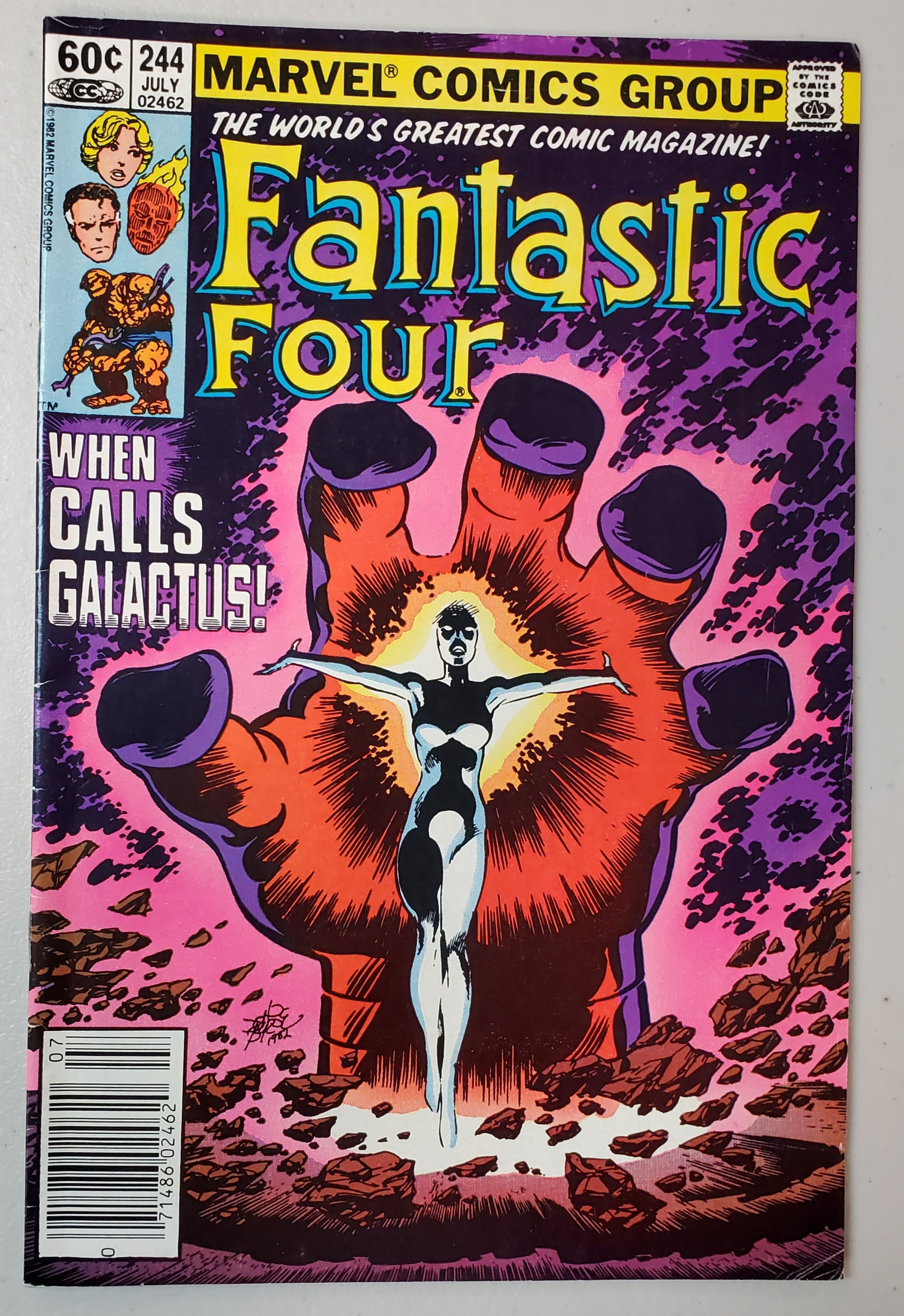 FANTASTIC FOUR #244 1982 GALACTUS NEWSSTAND (1ST APP FRANKIE RAY NOVA) Fantastic Four MARVEL COMICS