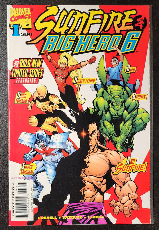 SUNFIRE & BIG HERO 6 #1 (1ST APP BAYMAX GOGO TOMAGO HONEY LEMON) 1998 Big Hero 6 MARVEL COMICS