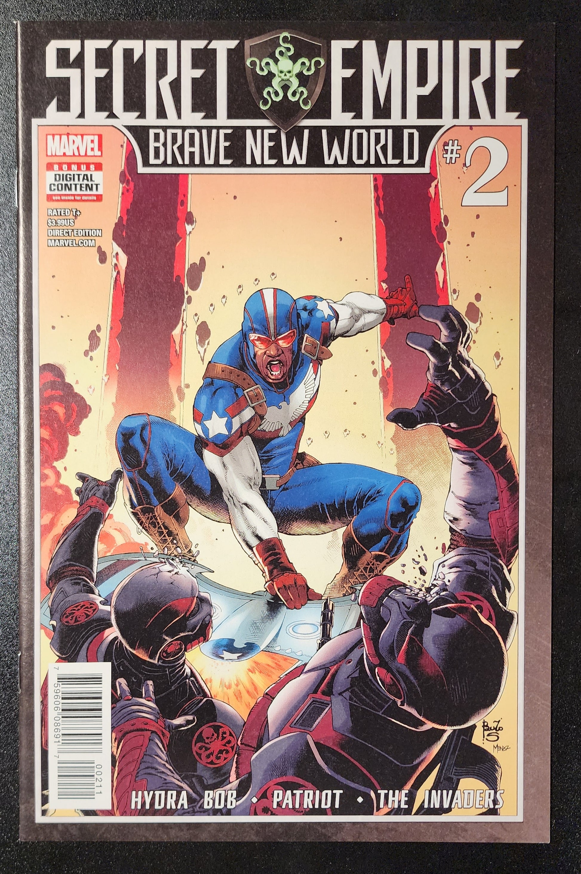 SECRET EMPIRE BRAVE NEW WORLD #2 2017 (1ST APP RAYSHAUN LUCAS PATRIOT) Captain America MARVEL COMICS   