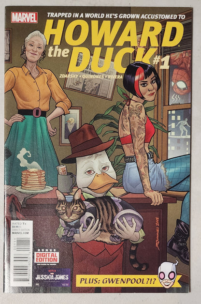 HOWARD THE DUCK #1 1ST PRINT (1ST APP GWENPOOL) 2016 Howard the Duck MARVEL COMICS