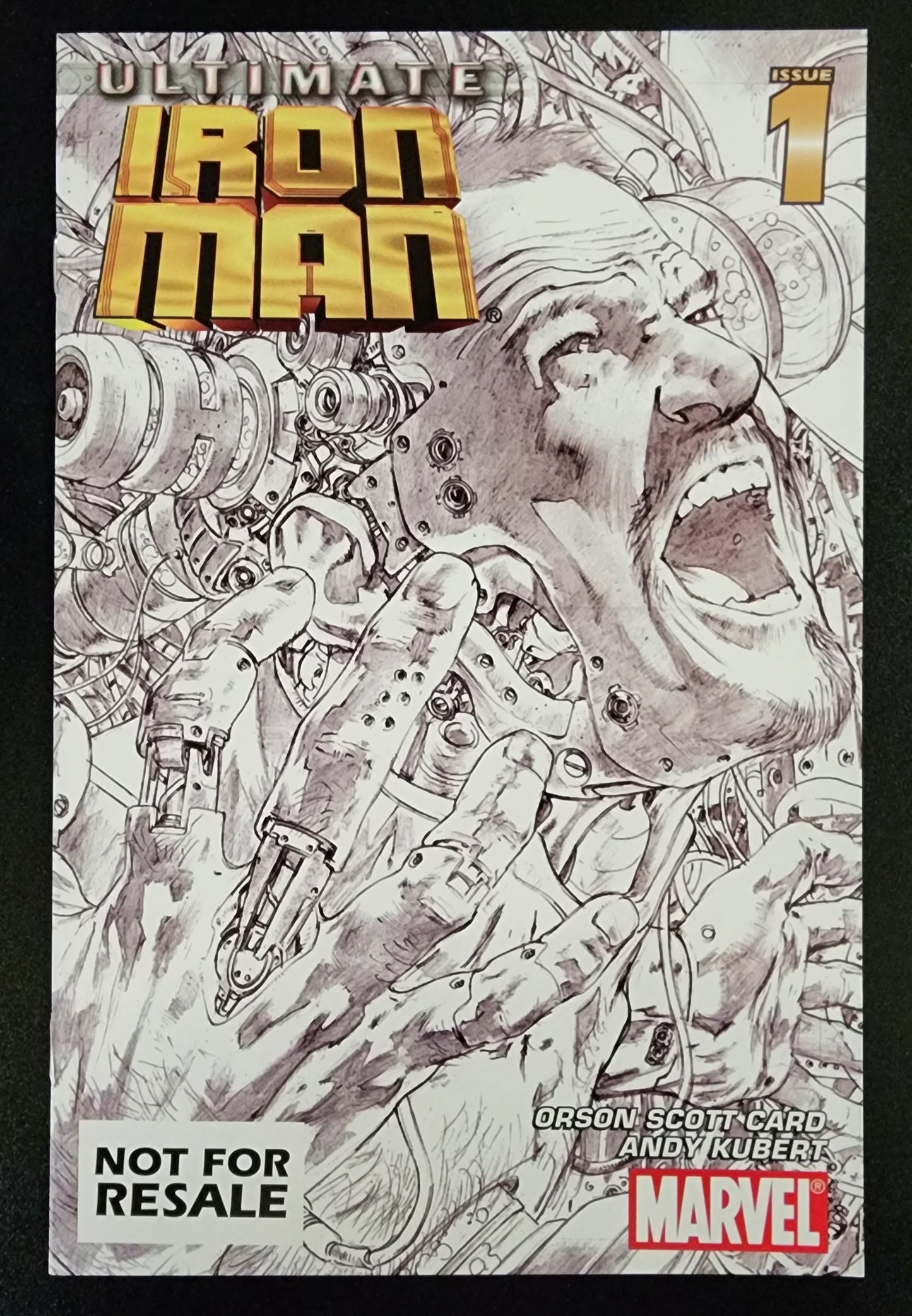 ULTIMATE IRON MAN #1 PROMO SKETCH VARIANT NOT FOR RESALE 2005 Iron Man MARVEL COMICS   