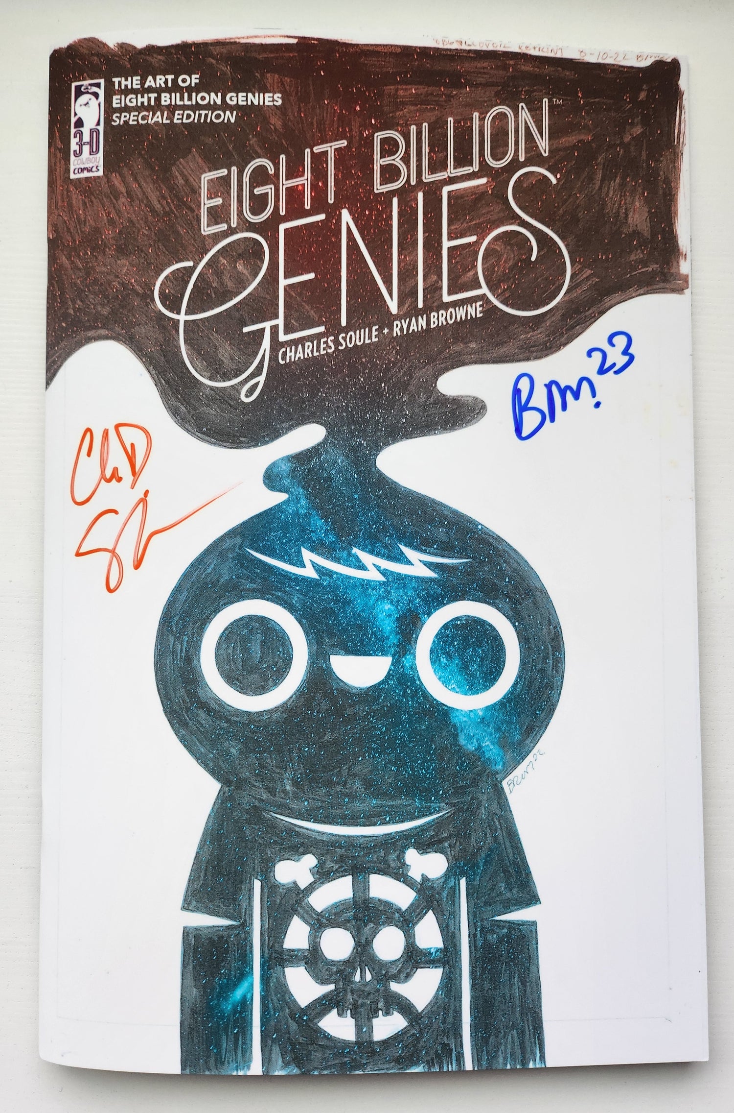 ART OF EIGHT BILLION GENIES SPECIAL EDITION SIGNED BY CHARLES SOULE & RYAN BROWNE  #328/500  IMAGE COMICS   