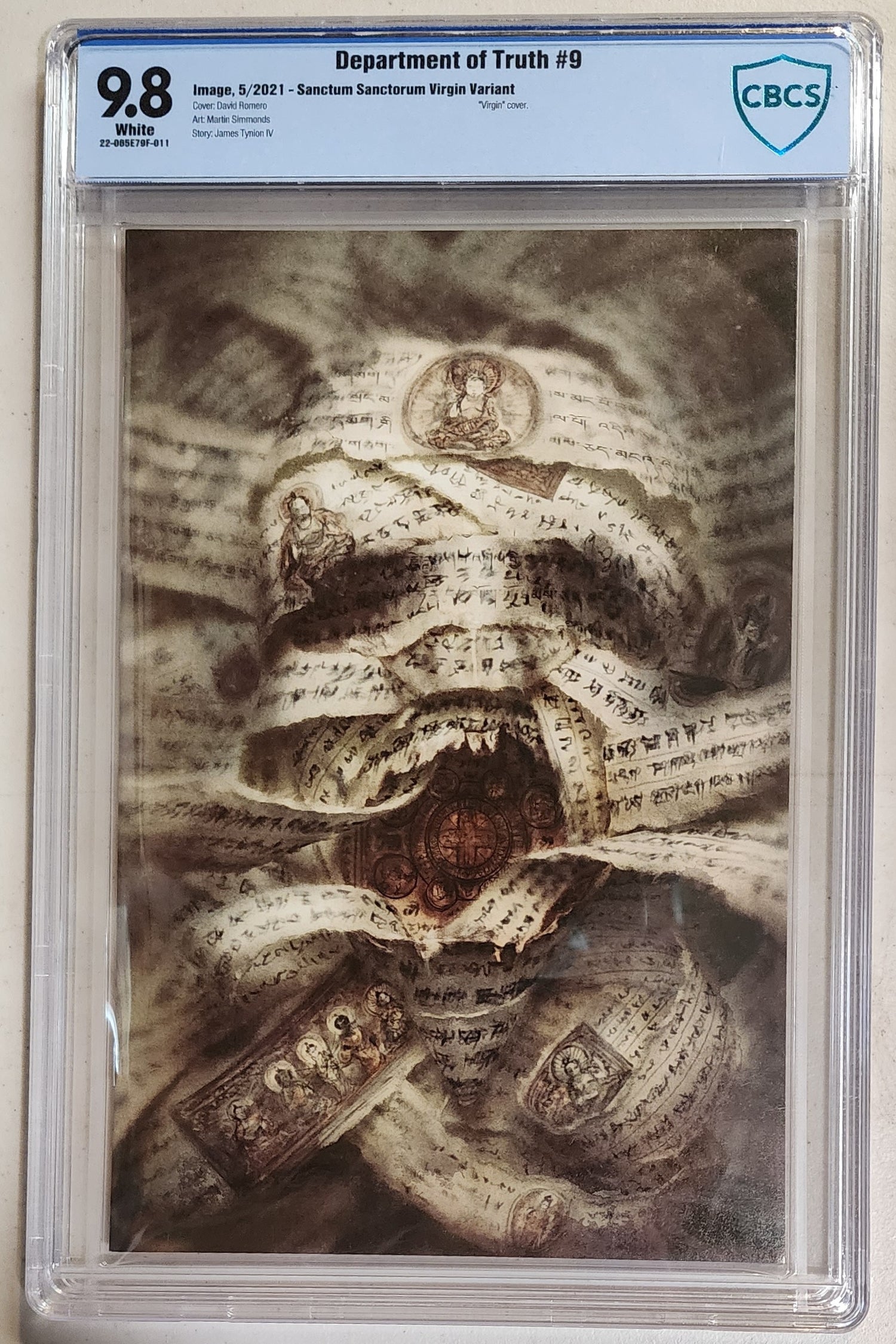 9.8 CBCS DEPARTMENT OF TRUTH #9 ROMERO VIRGIN VARIANT [22-065E79F-011] Department of Truth IMAGE COMICS