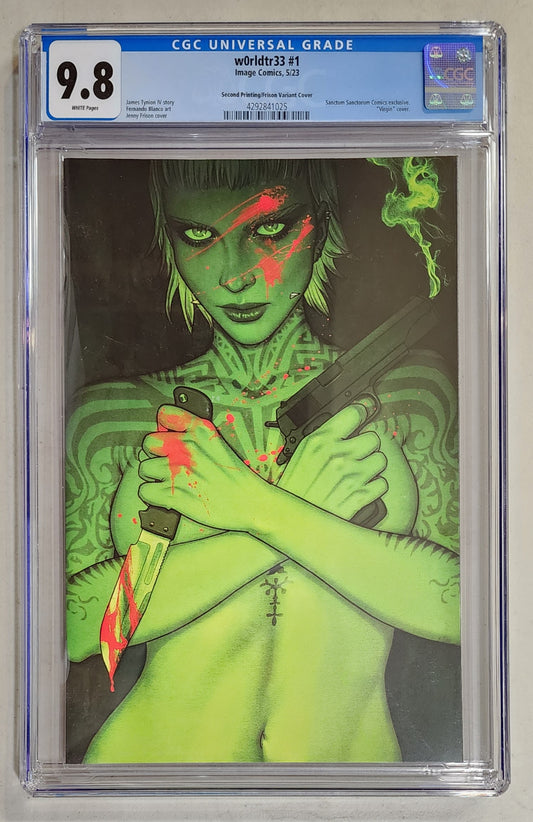 9.8 CGC W0RLDTR33 #1 2ND PRINT FRISON VIRGIN VARIANT 2023 [4292841025] W0RLDTR33 IMAGE COMICS   