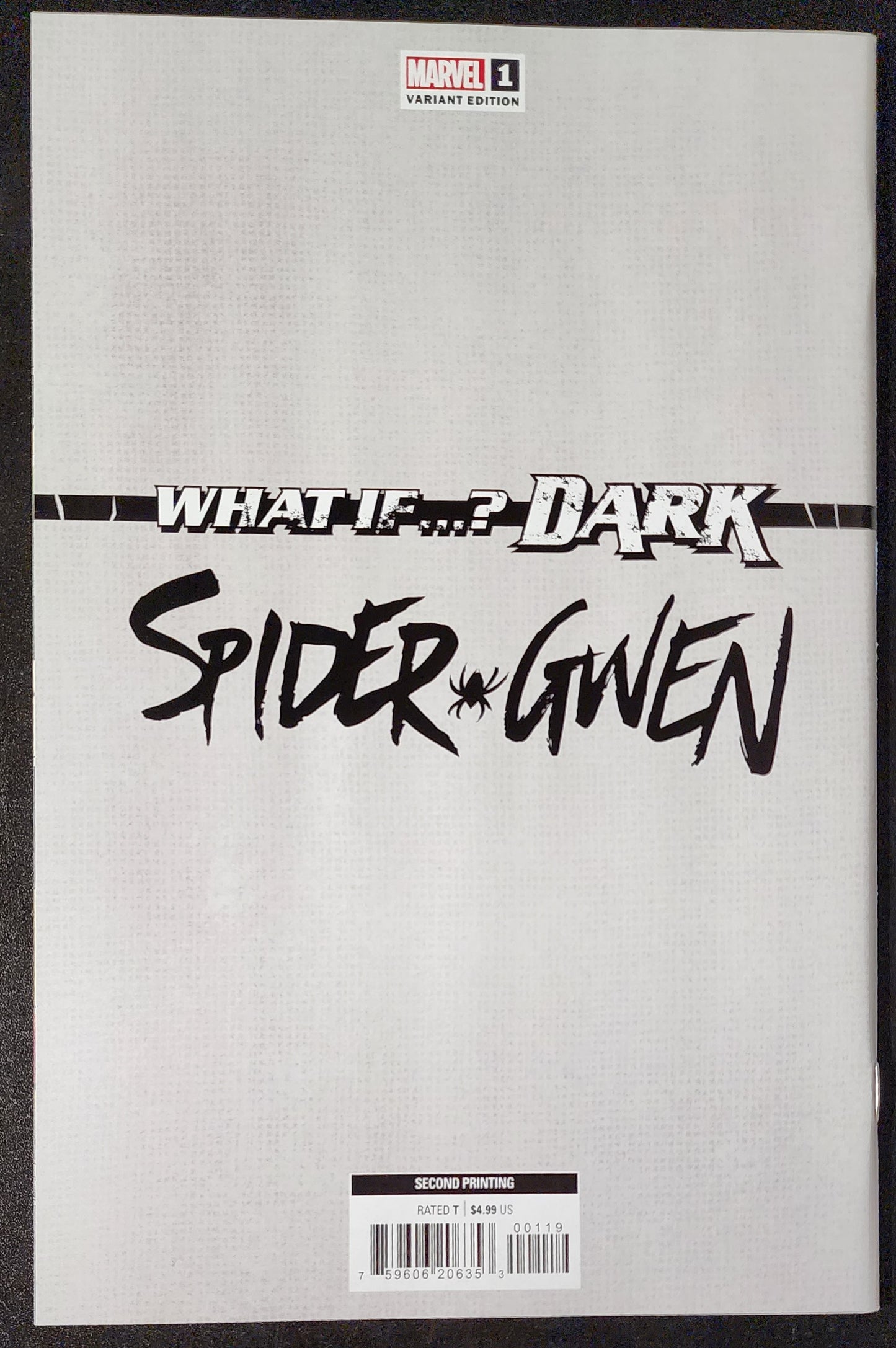 WHAT IF? DARK SPIDER-GWEN #1 ROSE BESCH 1:25 2ND PRINT VARIANT 2023 [SD01] Spider-Gwen MARVEL COMICS   