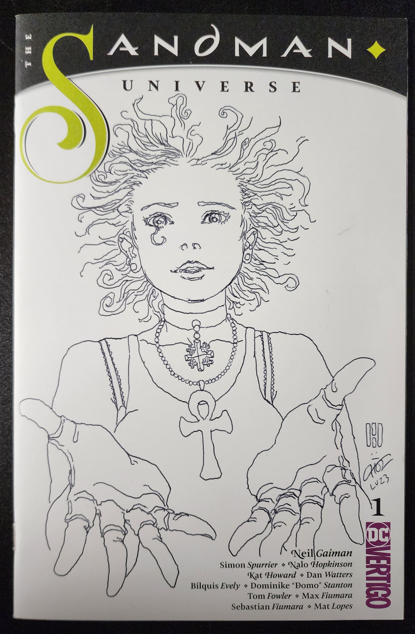 DEATH BY MIKE CHOI ON SANDMAN UNIVERSE #1 BLANK SKETCH COVER  DC COMICS   