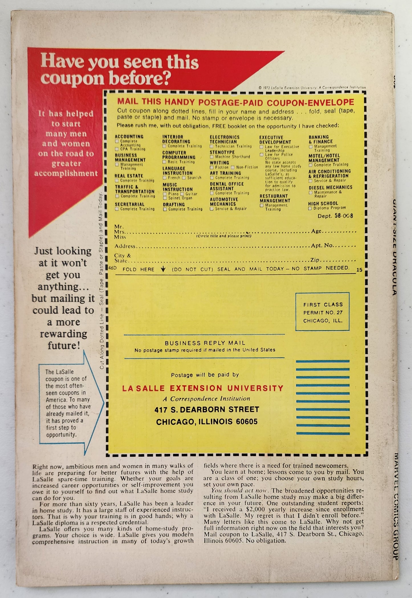 GIANT-SIZE DRACULA #3 1974 [SD01] Dracula MARVEL COMICS   