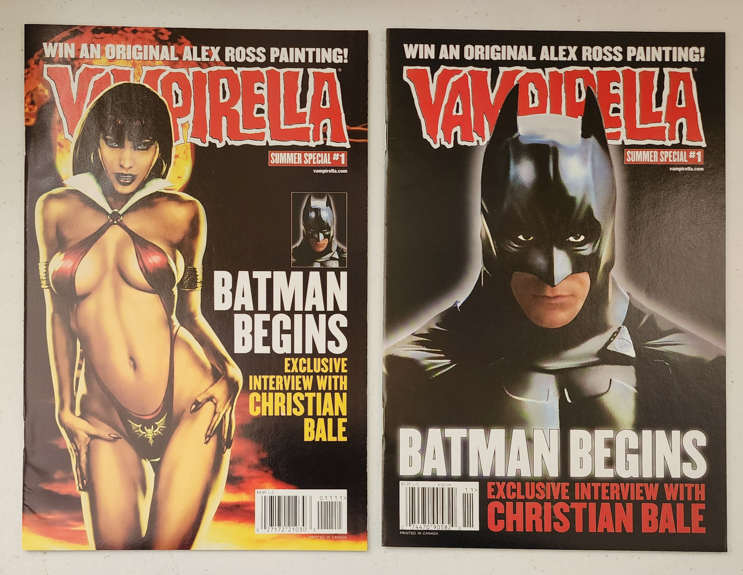 VAMPIRELLA SUMMER SPECIAL #1 BATMAN BEGINS SET OF 2 Vampirella DYNAMITE   