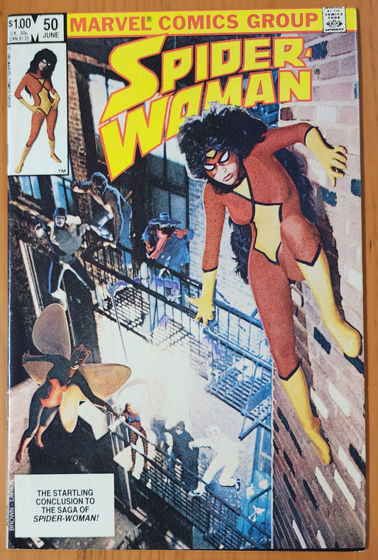 SPIDER-WOMAN #50 1983 (LAST ISSUE.  1ST APP LOCKSMITH)