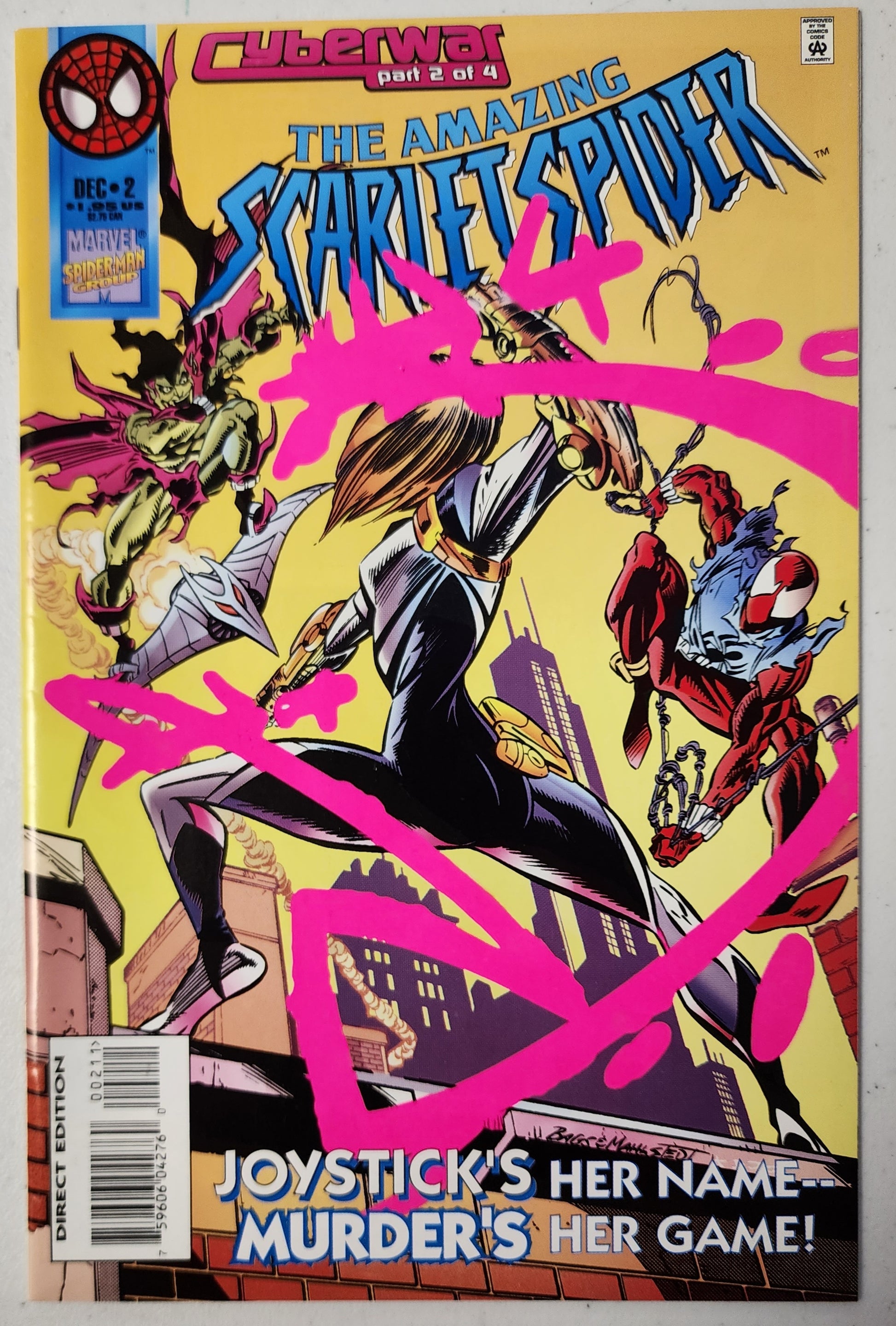 AMAZING SCARLET SPIDER #2 1995 (1ST APP JOYSTICK) Ghost Rider MARVEL COMICS