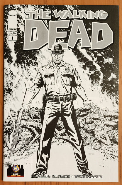 WALKING DEAD #1 WIZARD WORLD OHIO EXCLUSIVE B&W VARIANT 2013 Walking Dead IMAGE COMICS