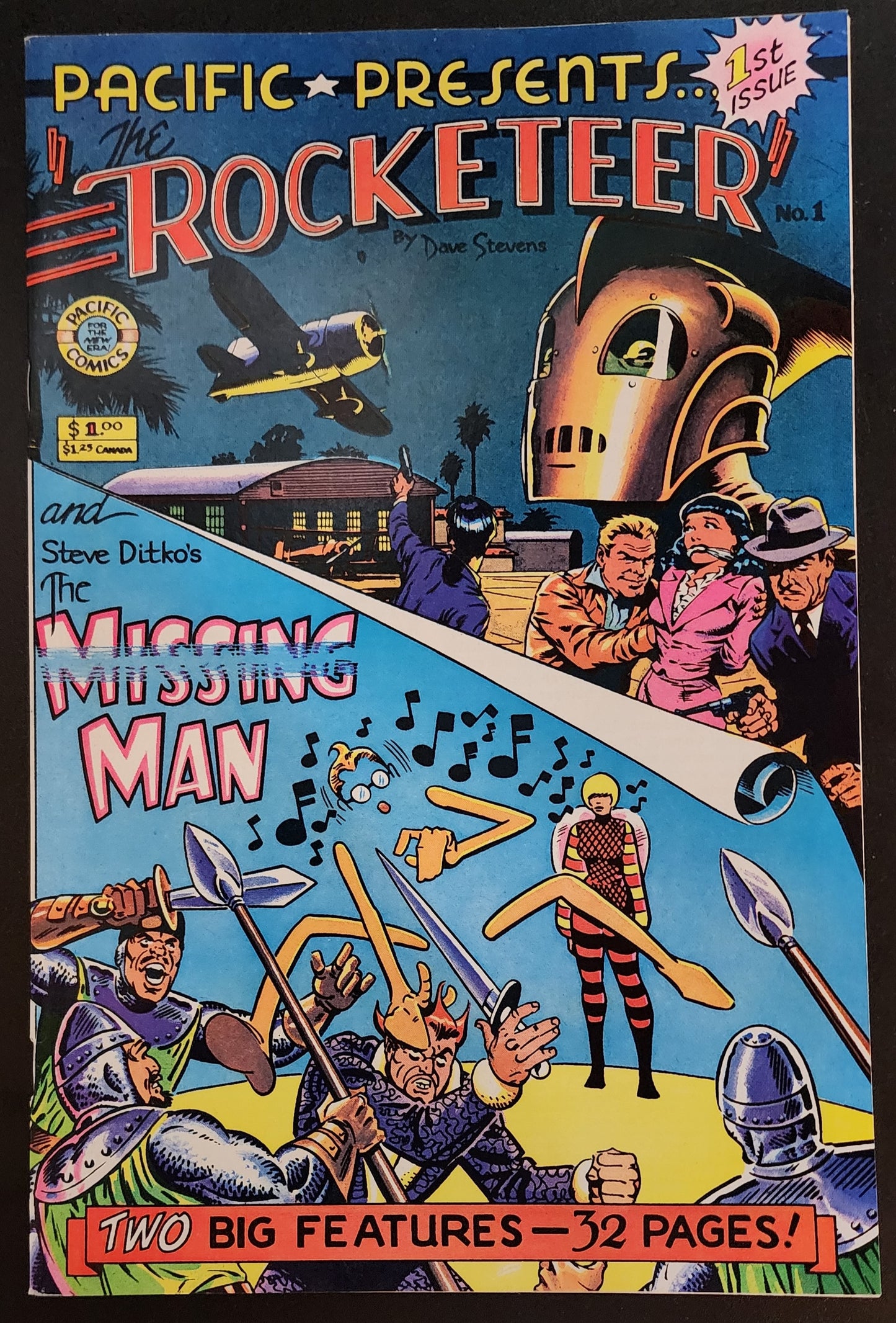 PACIFIC PRESENTS ROCKETEER #1 1982 DAVE STEVENS COVER Rocketeer WALT DISNEY PUBLICATIONS