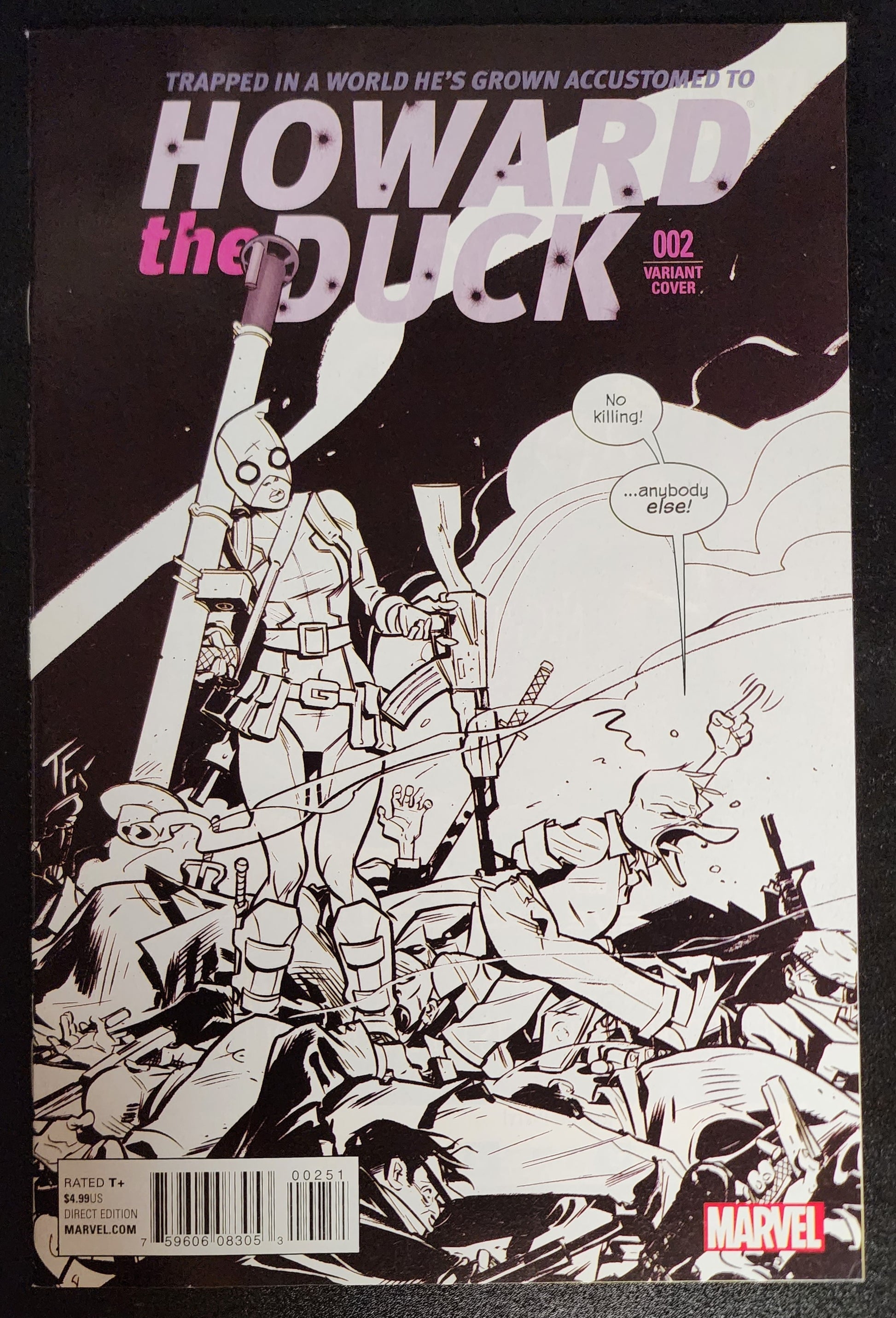 HOWARD THE DUCK #2 2ND PRINT GWENPOOL SKETCH VARIANT 2016 Howard the Duck MARVEL COMICS