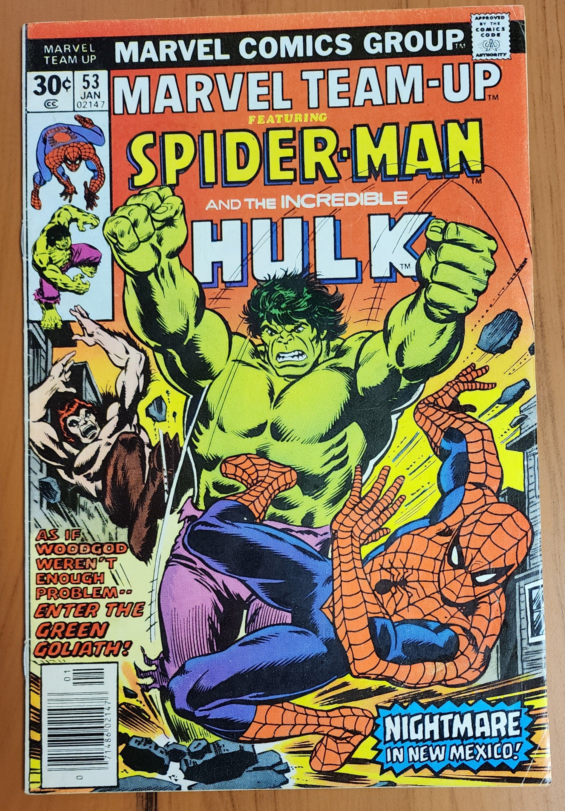 MARVEL TEAM-UP #53 SPIDER-MAN HULK 1977 (1ST JOHN BYRNE X-MEN ART ...