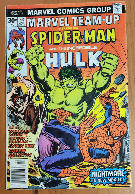 MARVEL TEAM-UP #53 SPIDER-MAN HULK 1977 (1ST JOHN BYRNE X-MEN ART)