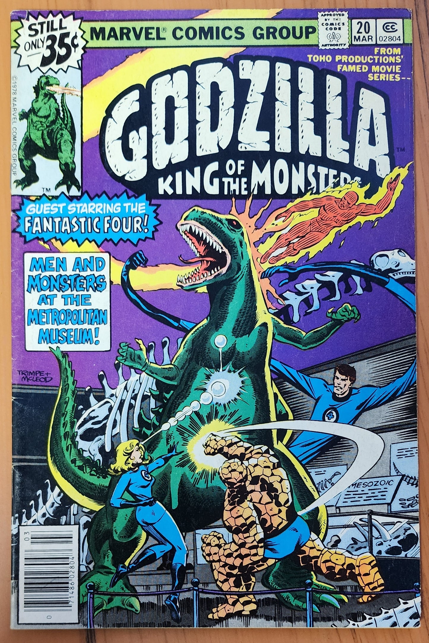 GODZILLA #20 1979 FANTASTIC FOUR APP Godzilla MARVEL COMICS   