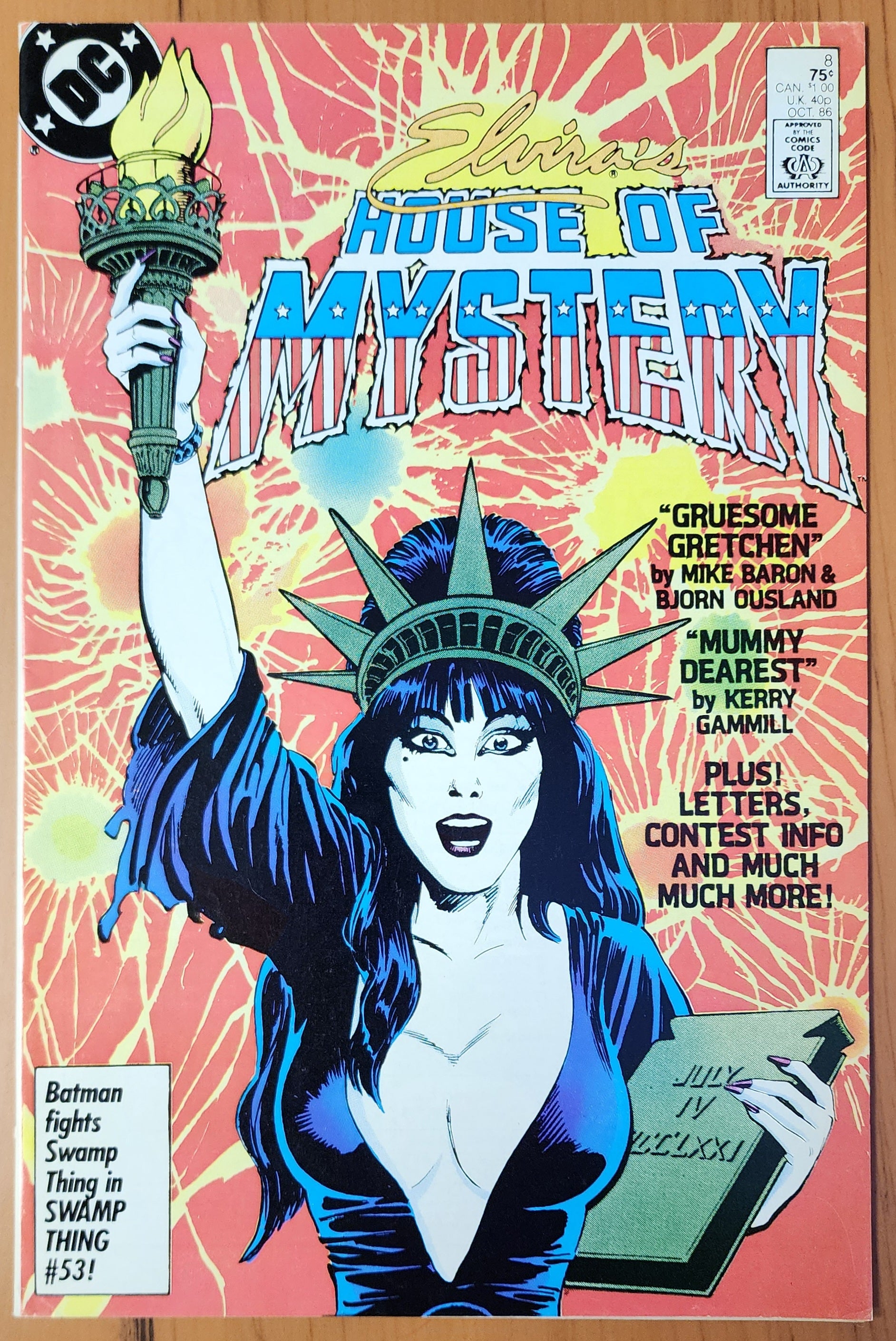 ELVIRAS HOUSE OF MYSTERY #8 1986 Elvira DC COMICS   