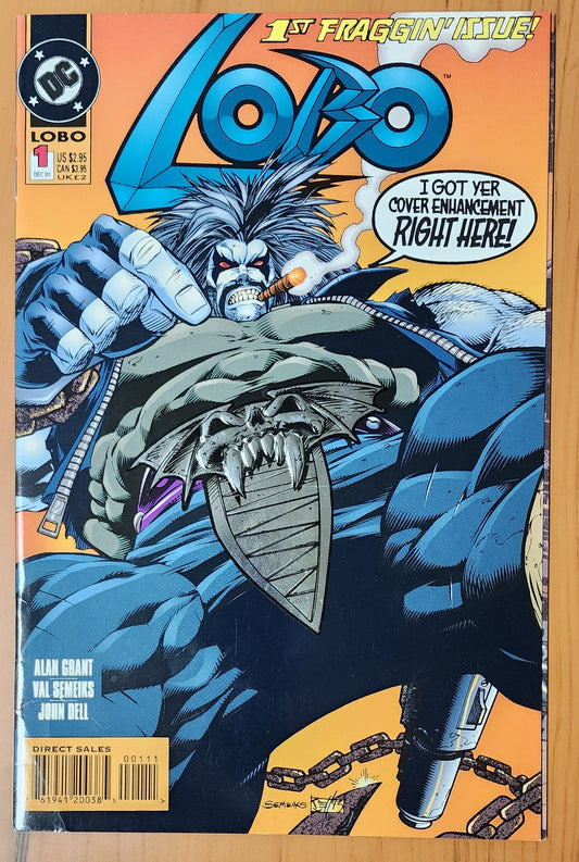 LOBO #1 FOIL EMOBOSSED 1993 Lobo DC COMICS   