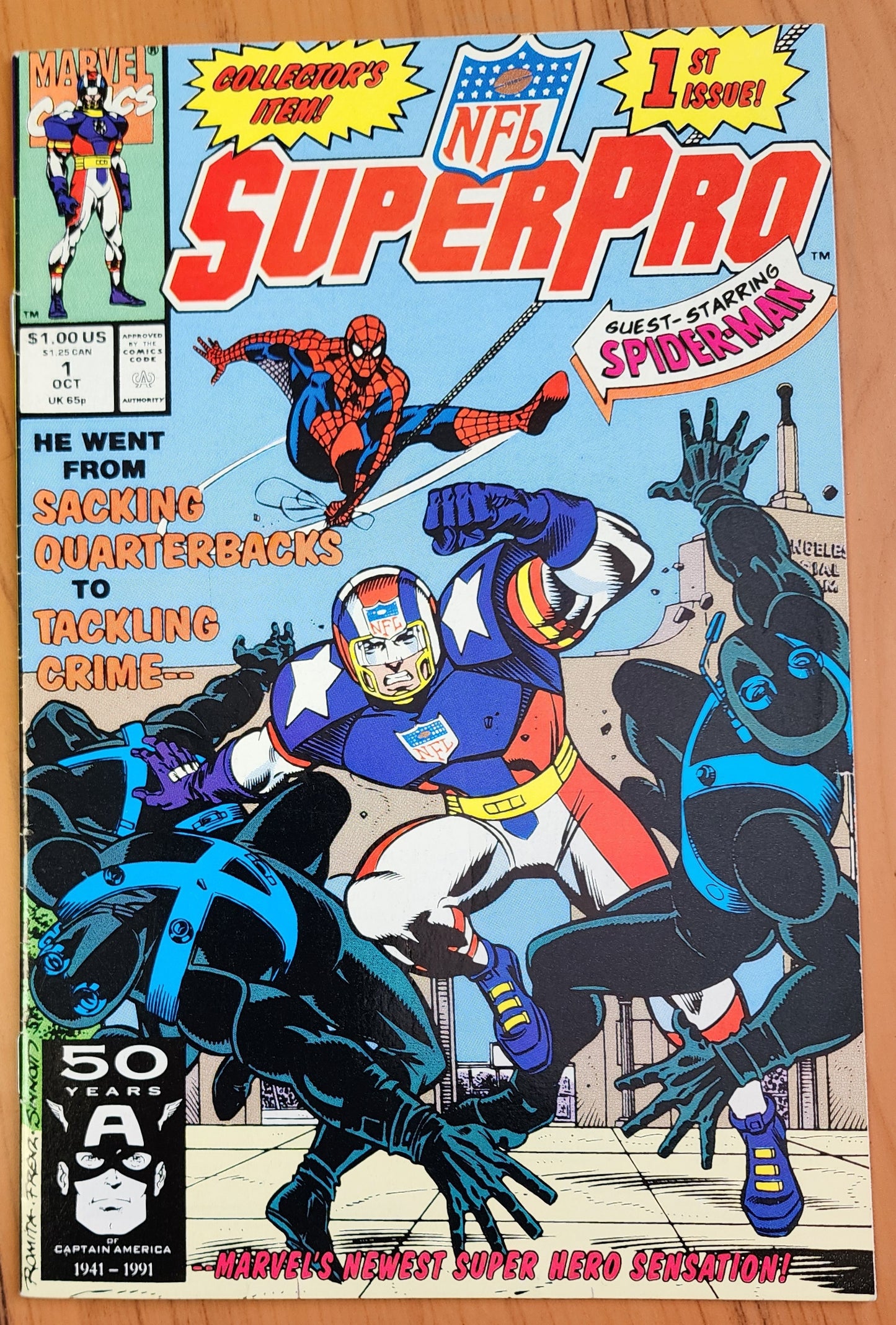 NFL SUPER PRO #1 1991 MARVEL COMICS