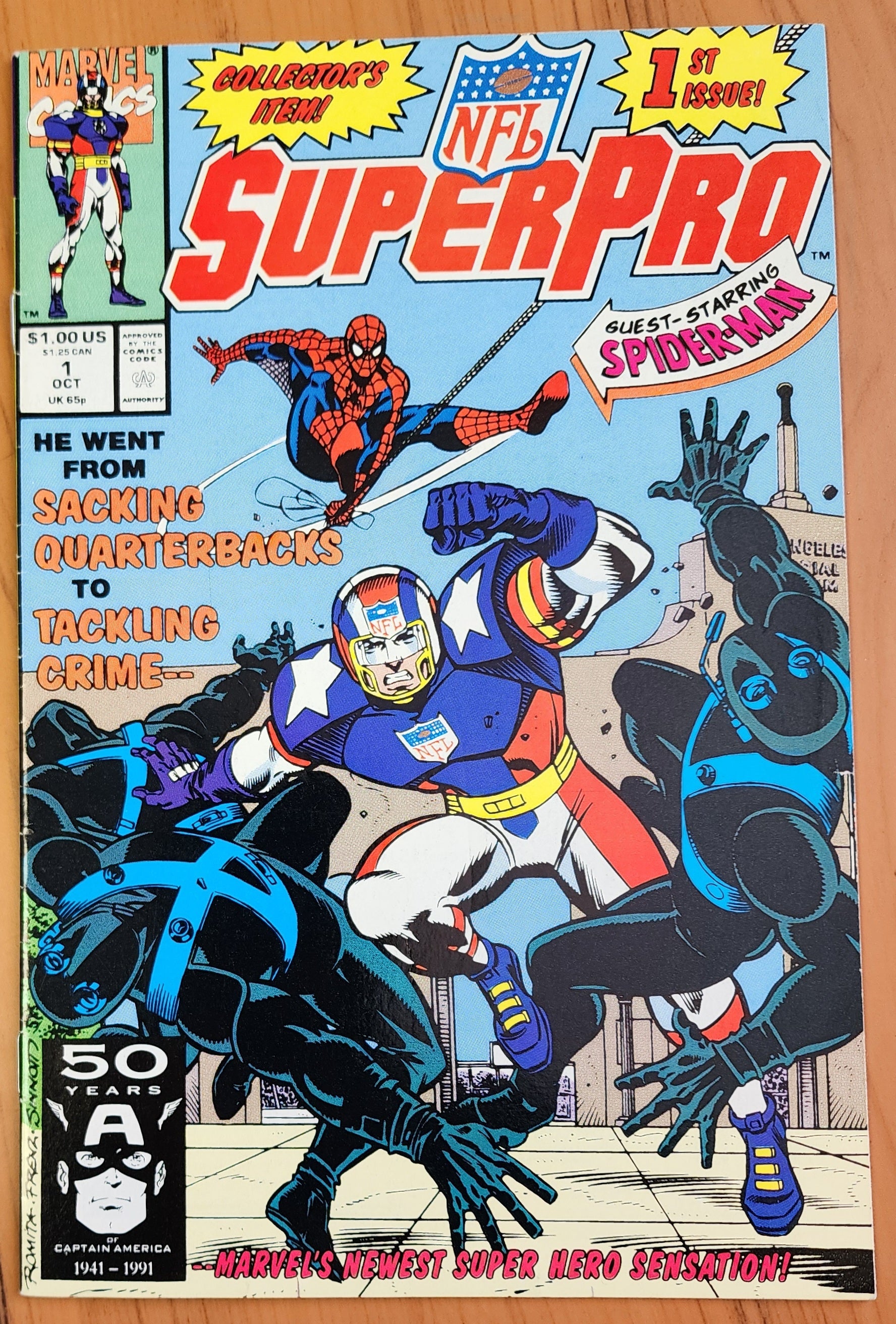 NFL SUPER PRO #1 1991 MARVEL COMICS