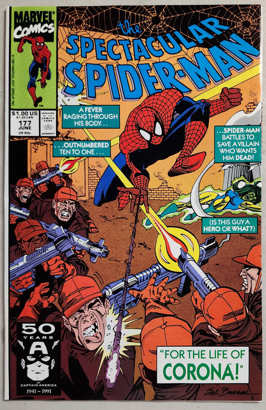 SPECTACULAR SPIDER-MAN #177 1991 (2ND APP CORONA) Spectacular Spider-Man MARVEL COMICS