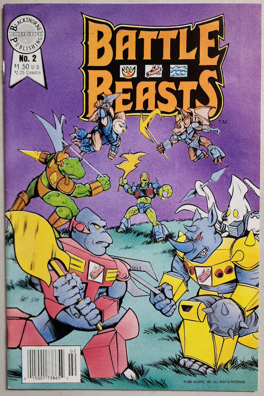 BATTLE BEASTS #2 1988 NEWSSTAND BLACKTHORNE