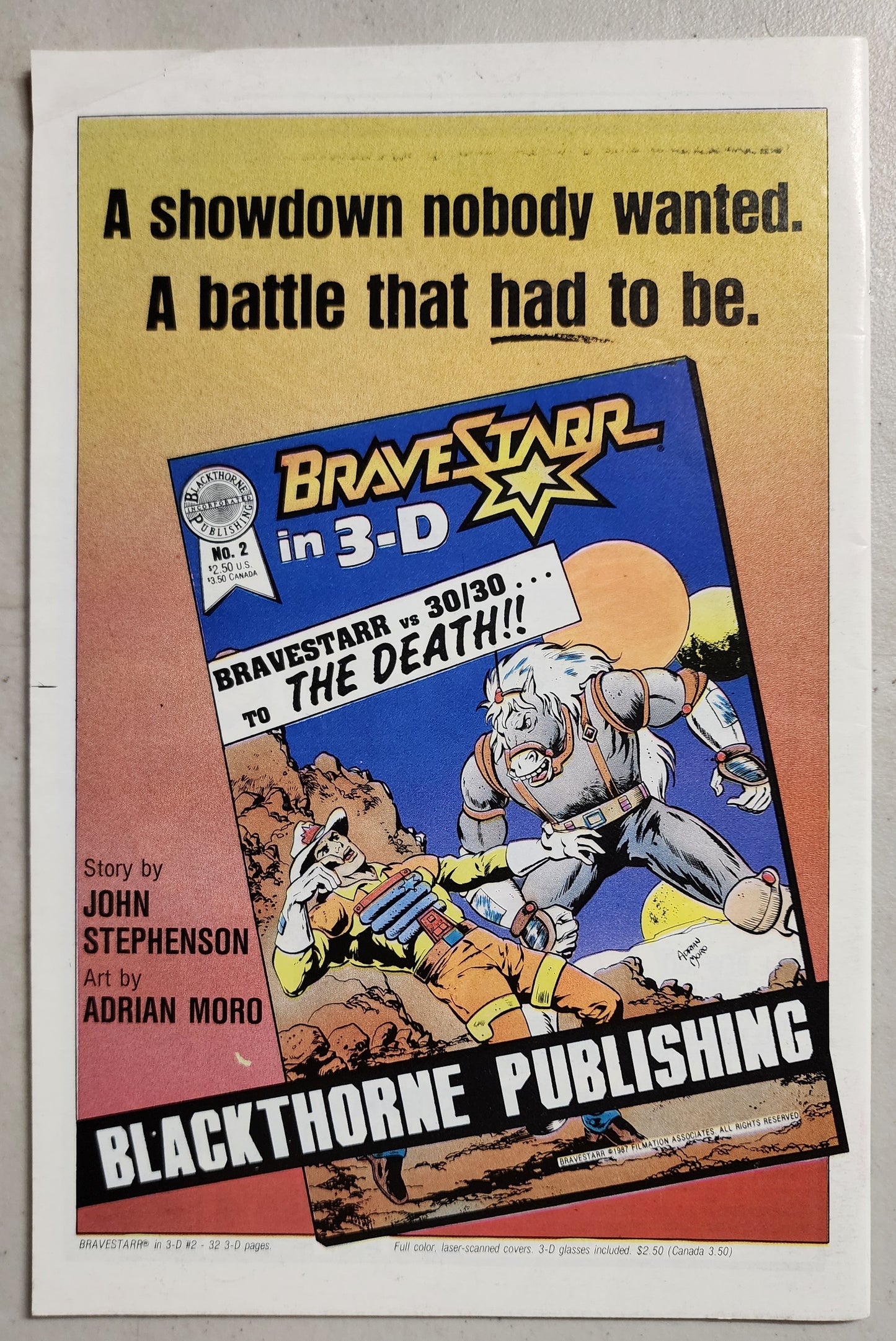 BATTLE BEASTS #2 1988 NEWSSTAND BLACKTHORNE