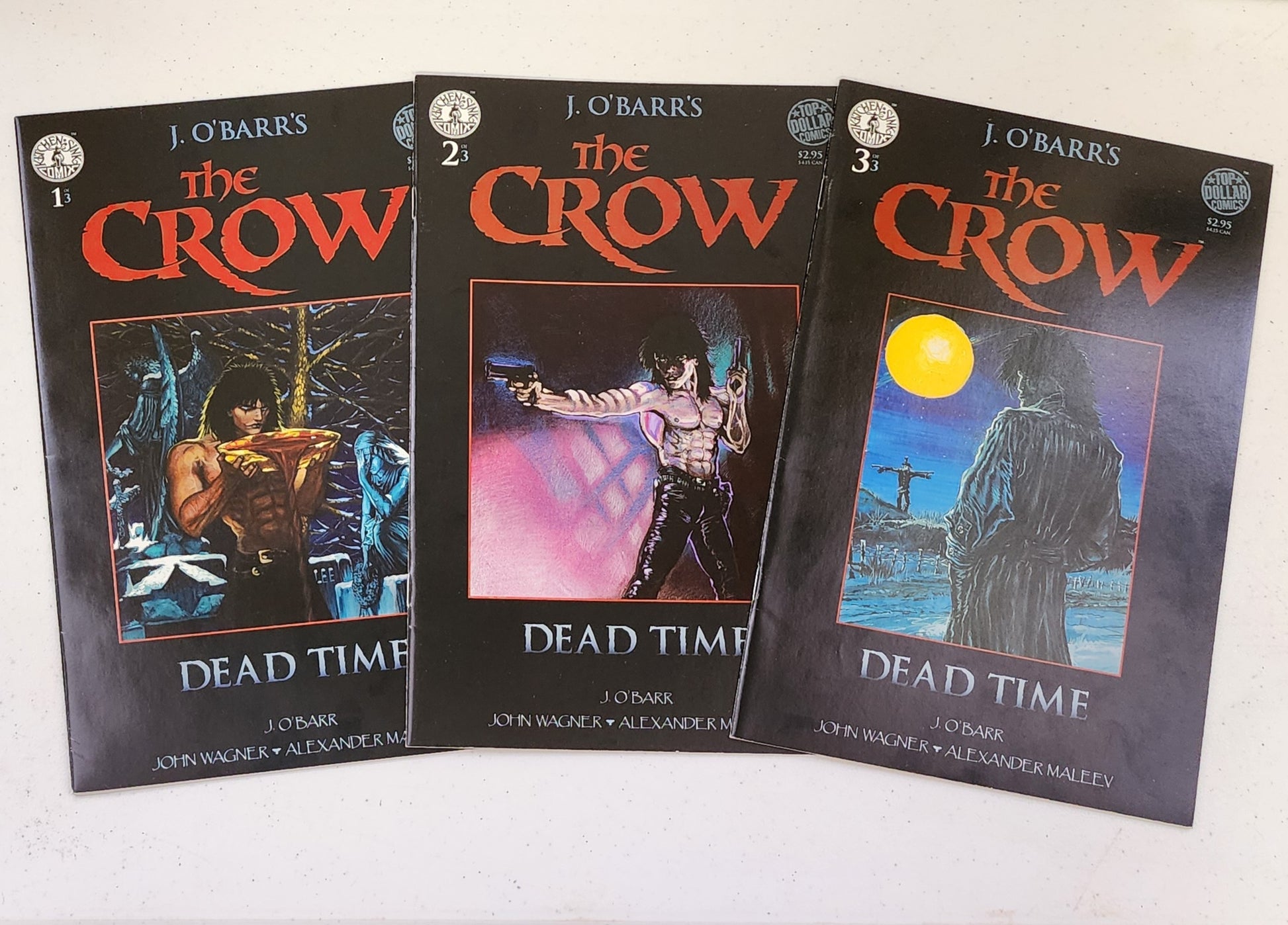 CROW DEAD TIME #1-#3 COMPLETE SET JAMES O'BARR 1996 Crow KITCHEN SINK PRESS   