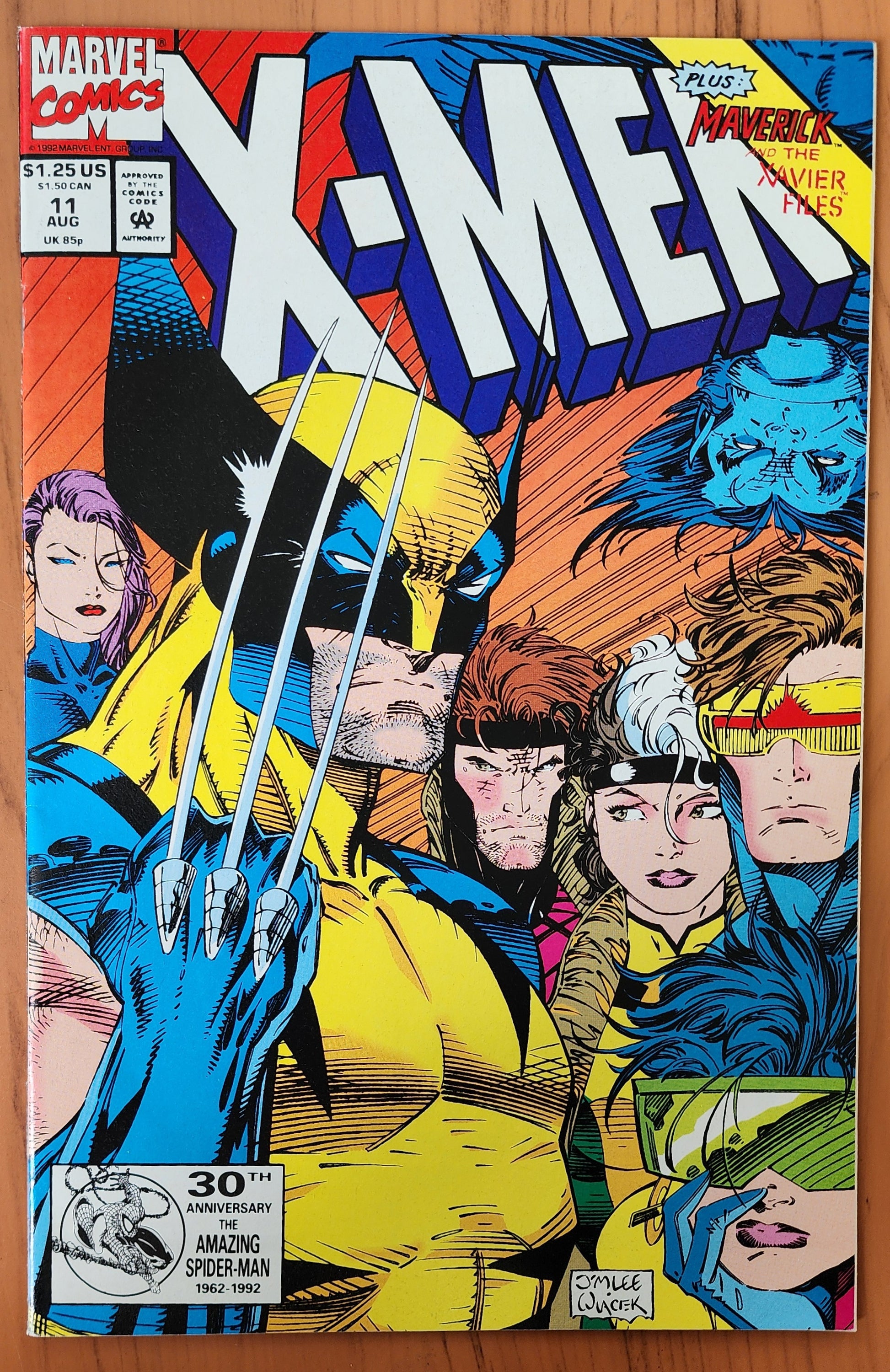 X-MEN #11 JIM LEE 1992 X-Men MARVEL COMICS   