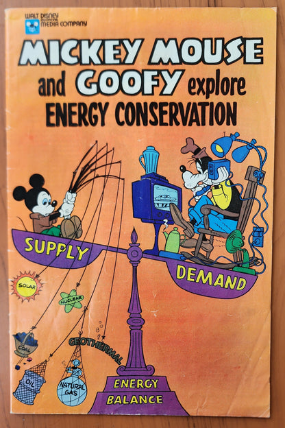 MICKEY MOUSE & GOOFY EXPLORE ENERGY CONSERVATION 1978 Disney DISNEY