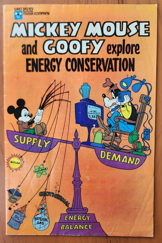 MICKEY MOUSE & GOOFY EXPLORE ENERGY CONSERVATION 1978 Disney DISNEY