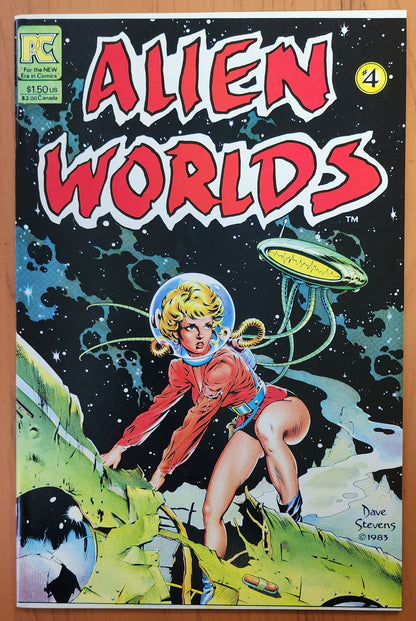 ALIEN WORLDS #4 DAVE STEVENS COVER 1983 Alien Worlds ECLIPSE COMICS   