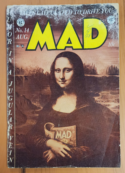 MAD MAGAZINE #14 MONA LISA HOMAGE 1954