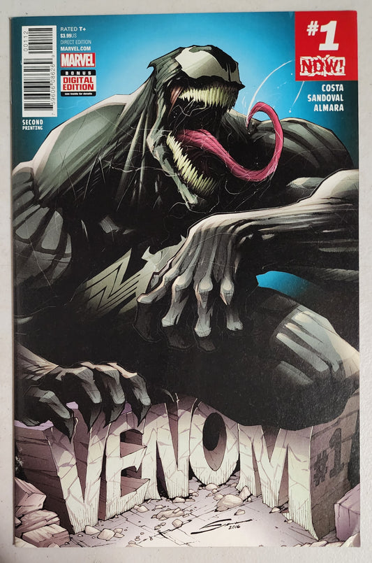 VENOM #1 2ND PRINT VARIANT 2016 (1ST LEE PRICE) [S04] Venom MARVEL COMICS