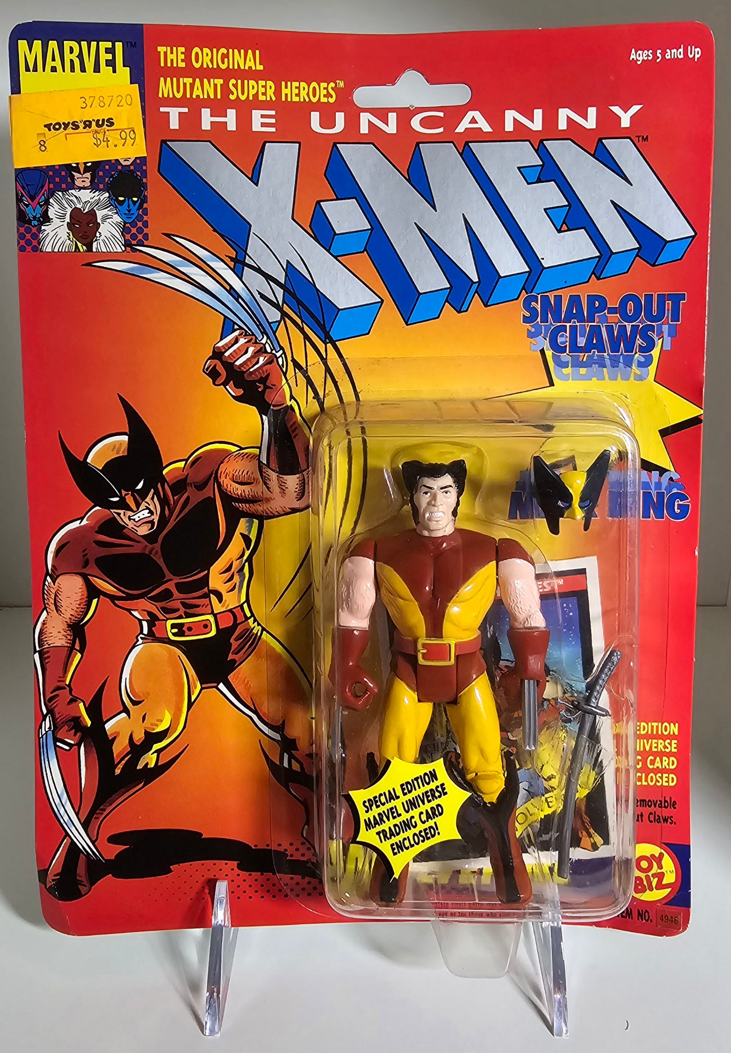 TOY BIZ UNCANNY X-MEN WOLVERINE ORIGINAL COSTUME ACTION FIGURE SERIES 1 1991 [PH02] X-Men Toy Biz   