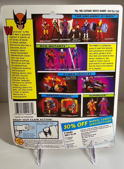 TOY BIZ UNCANNY X-MEN WOLVERINE ORIGINAL COSTUME ACTION FIGURE SERIES 1 1991 [PH02] X-Men Toy Biz   