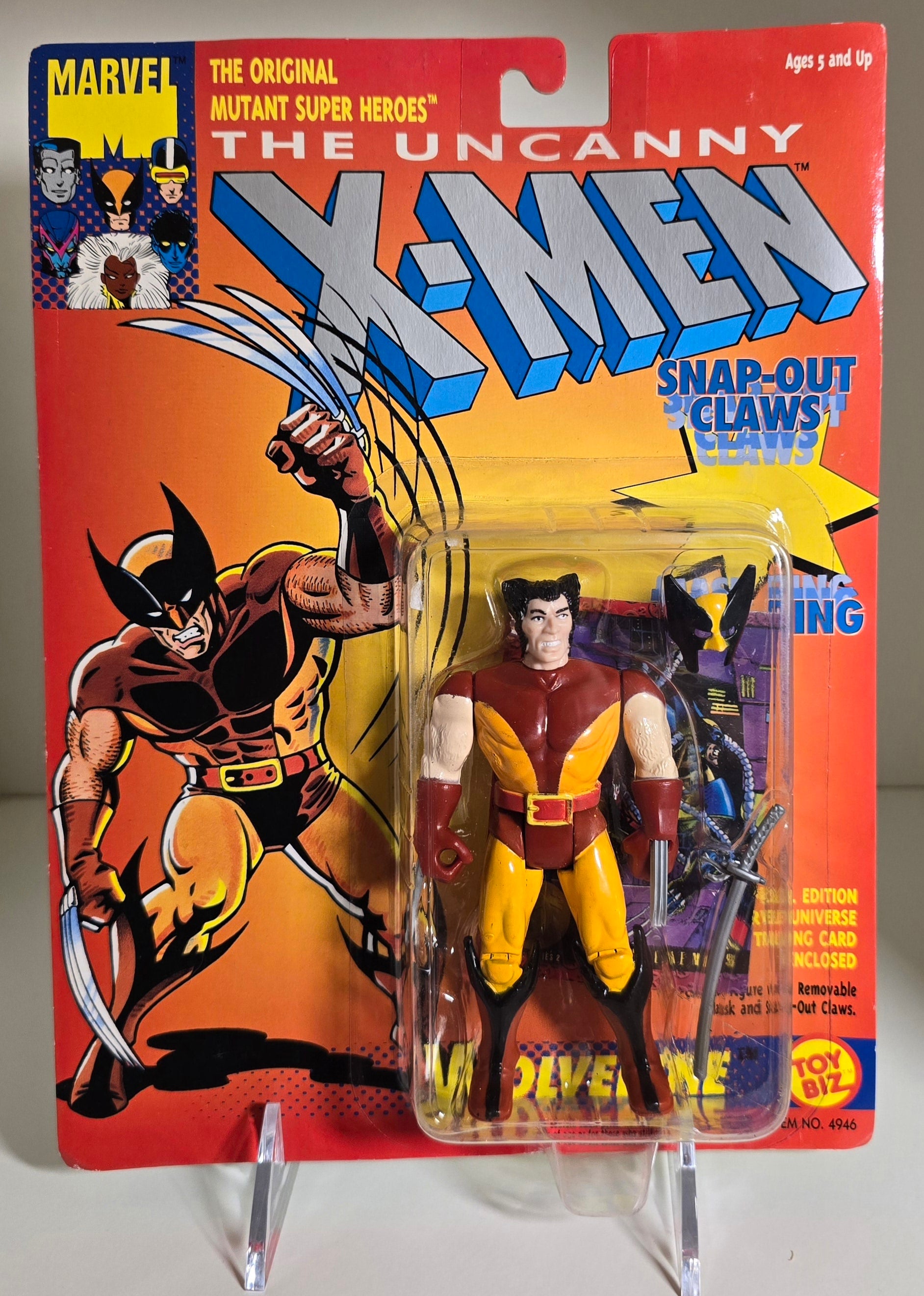 TOY BIZ UNCANNY X-MEN WOLVERINE ORIGINAL COSTUME ACTION FIGURE SERIES 1 1991 [PH03] X-Men Toy Biz   