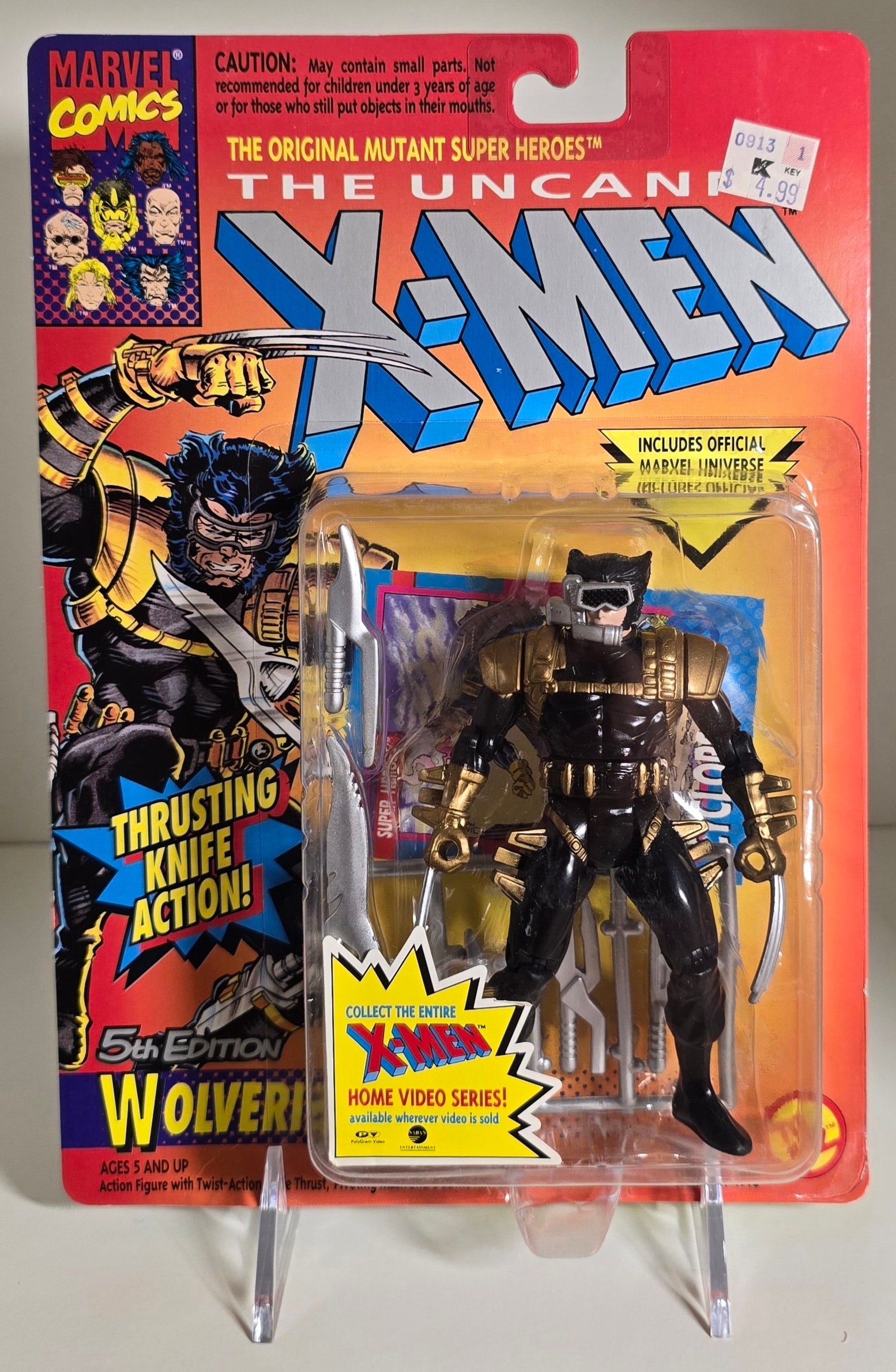 TOY BIZ UNCANNY X-MEN WOLVERINE 5TH EDITION ACTION FIGURE 1993 [PH02] X-Men Toy Biz   